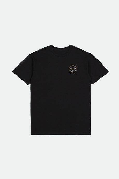 Crest II S/S Standard Tee - Black/Bright Gold/White