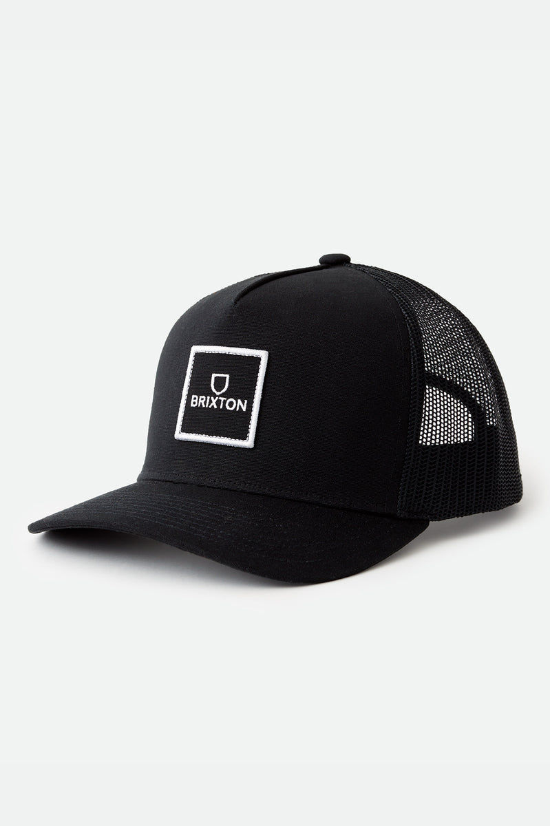 Unisex Alpha Block Crossover Curved MP Mesh Cap - Black – Brixton Australia