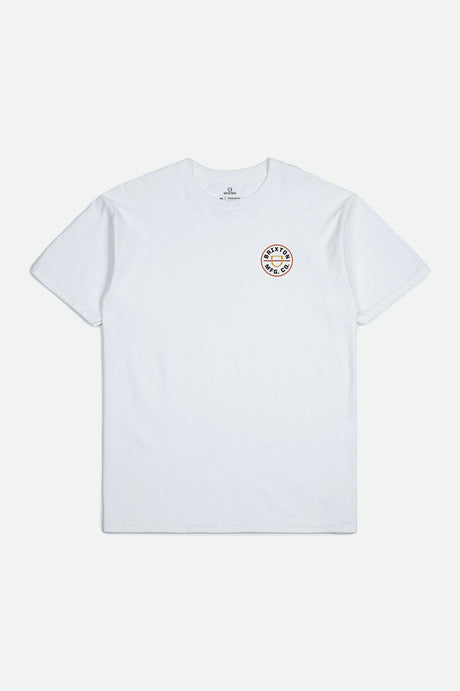 Crest II S/S Standard Tee - White/Phoenix Orange