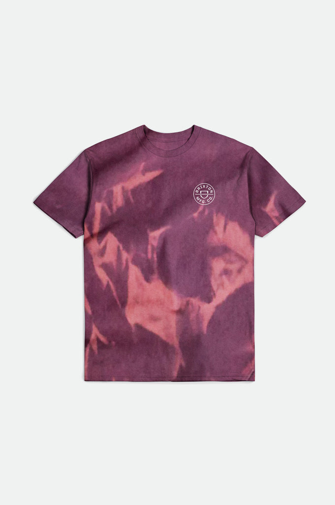 Brixton Crest II S/S Standard Tee - Mahogany/Burnt Orange Cloud Wash