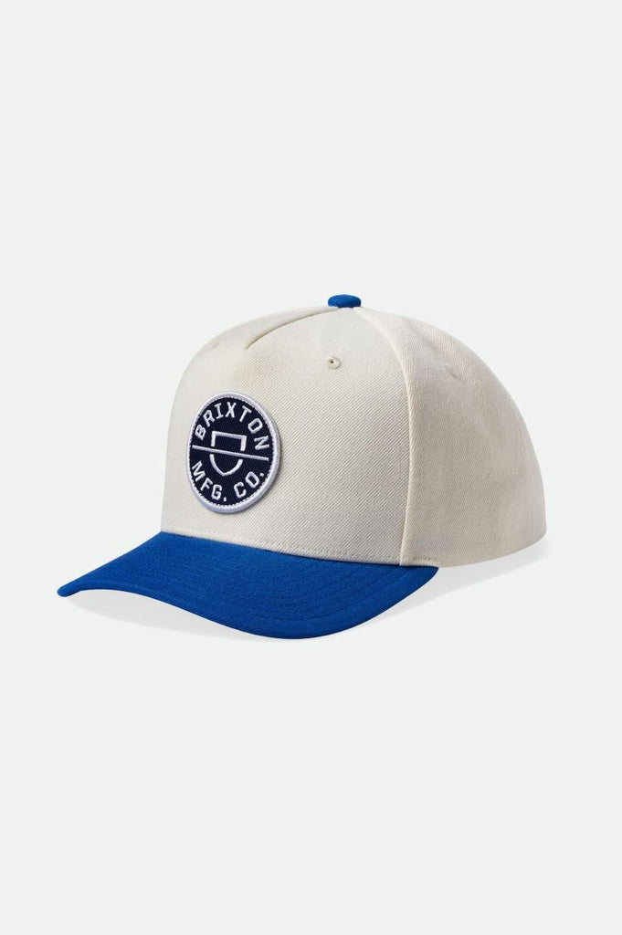 Brixton Crest MP Snapback - Whitecap/Pacific Blue