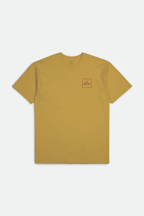 Alpha Square S/S Standard Tee - Antique Gold