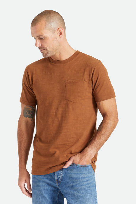 Basic Slub S/S Pocket Tee - Bison