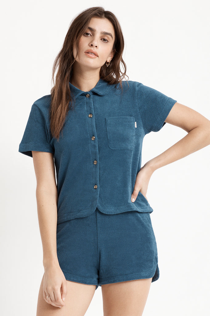 Brixton Marquee S/S Terry Top - Joe Blue