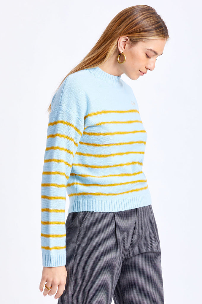 Brixton Hilt Women's Sweater - Crystal Blue