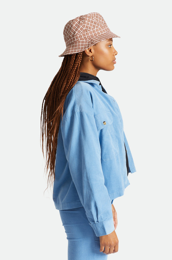 Brixton Beta Packable Bucket Hat - Off White/Medal Bronze