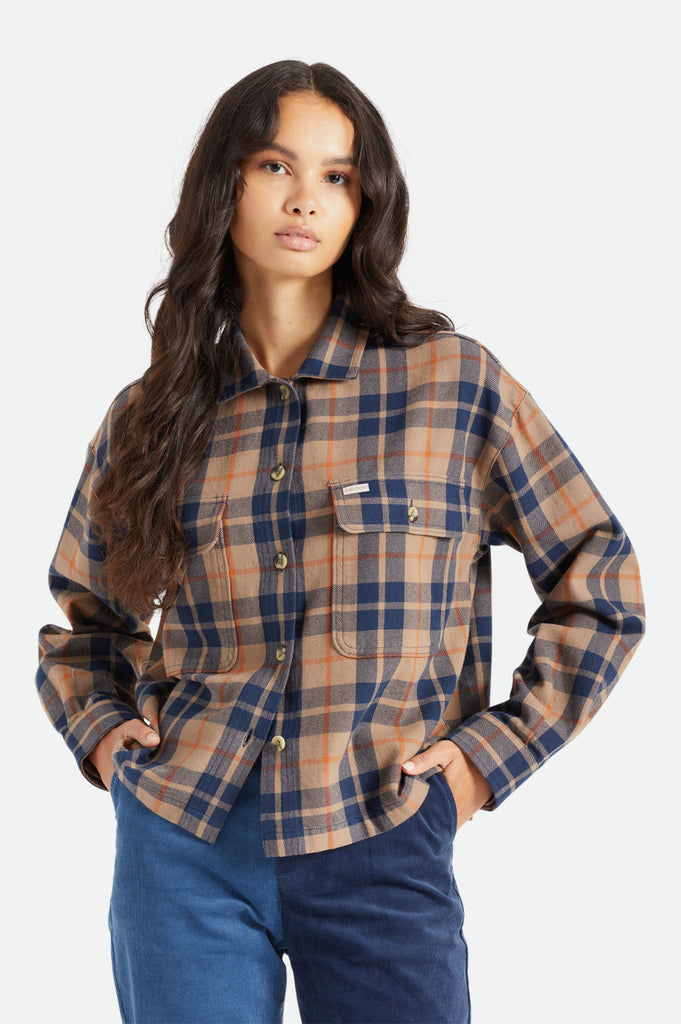 Brixton Bowery Women's L/S Flannel - Pine Bark