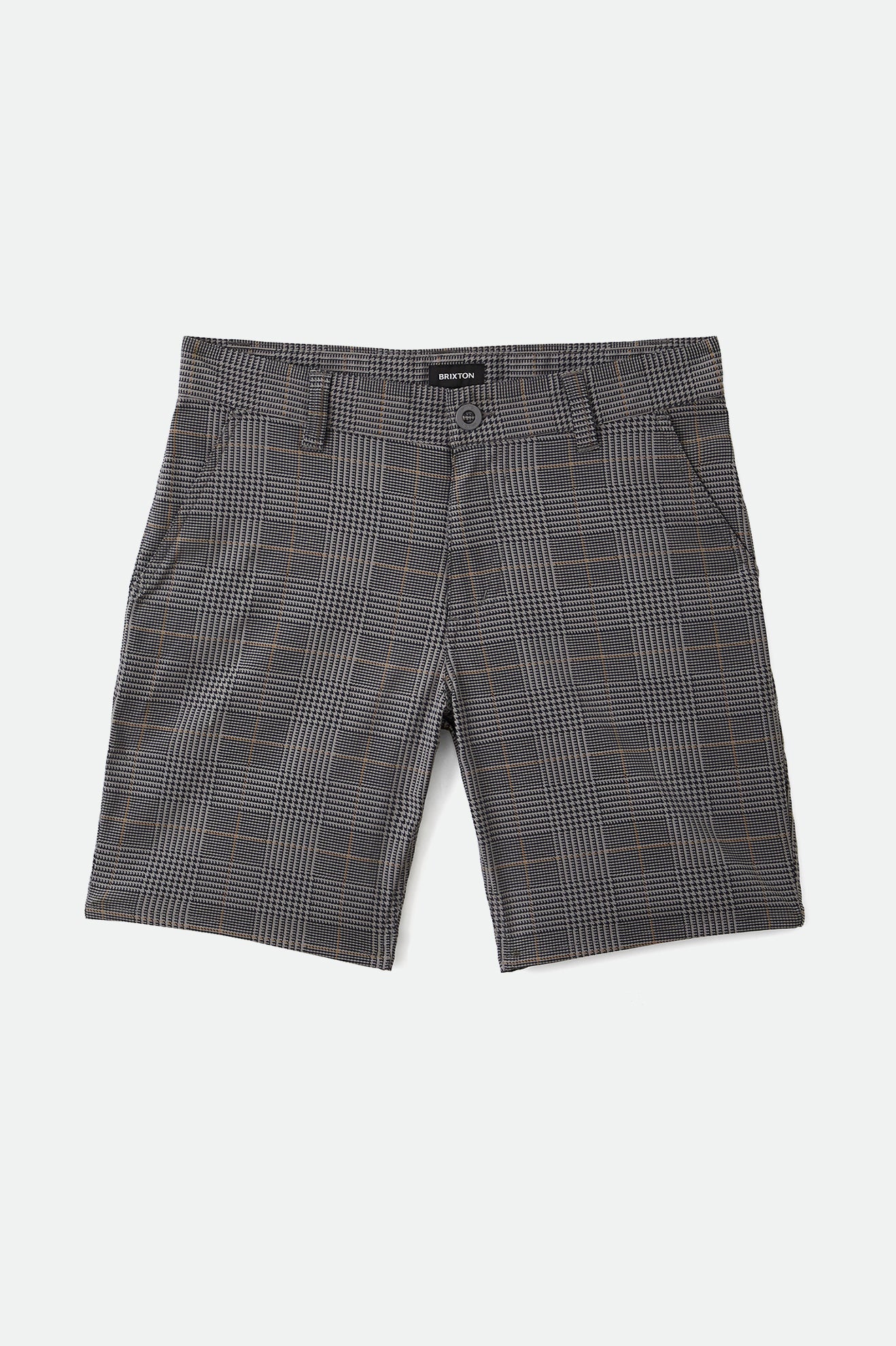 Men's Choice Chino Short - Grey/Black Plaid - Front Side