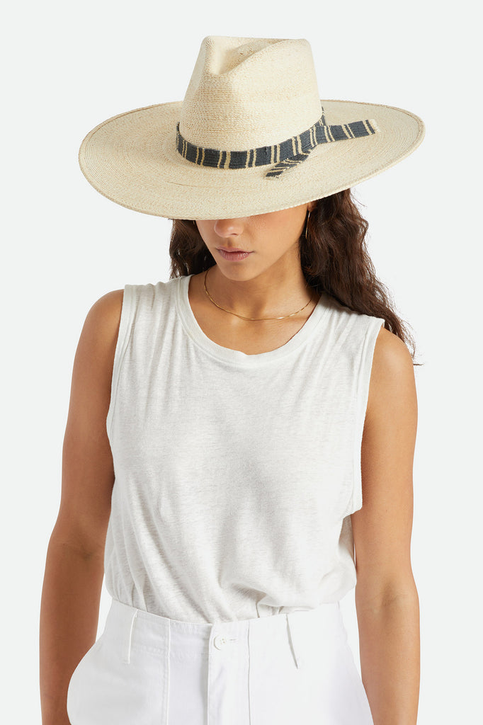 Brixton Leigh Straw Fedora - Natural