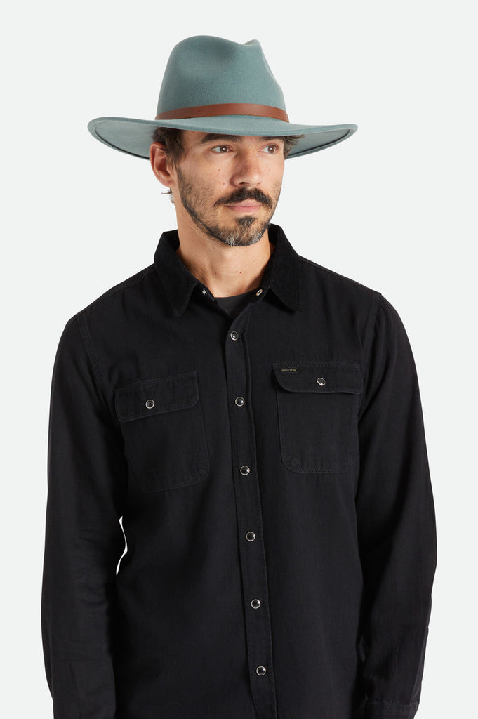 Brixton Field Proper Hat - Dark Forest