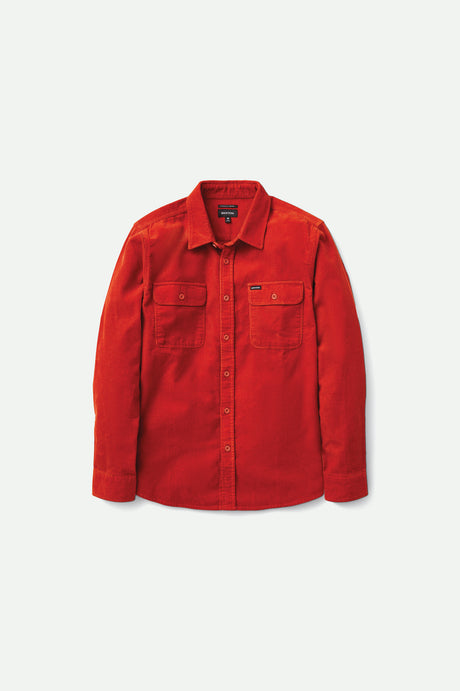 Bowery Corduroy L/S Flannel - Phoenix Orange