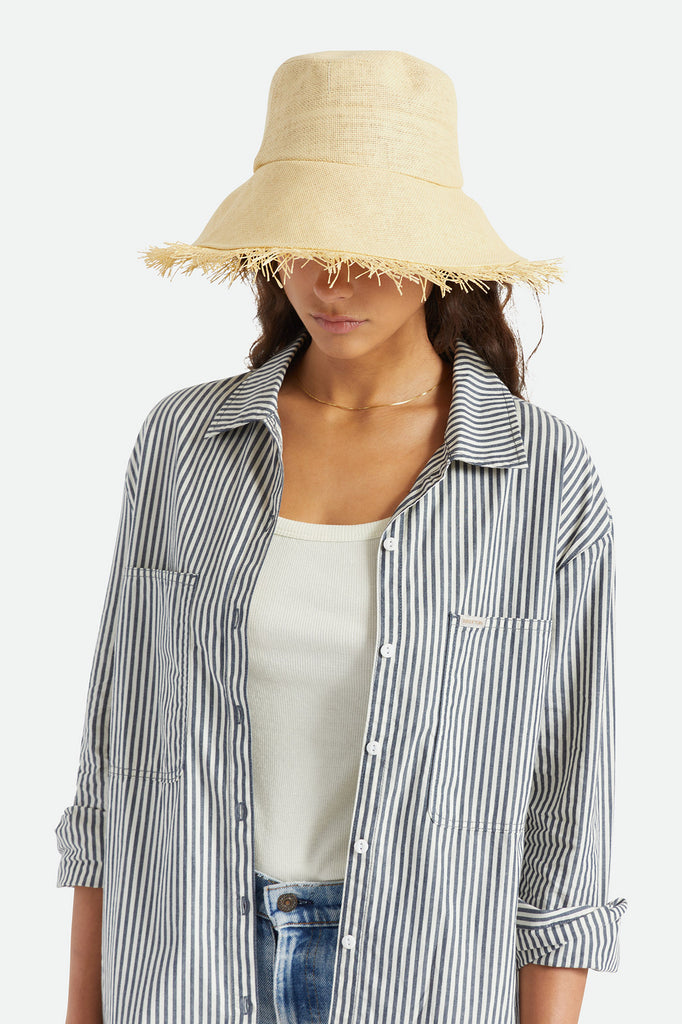 Brixton Alice Straw Bucket Hat - Tan