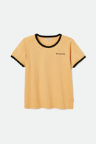 Women's New Wave Vintage Ringer Tee - Sand - Front Side