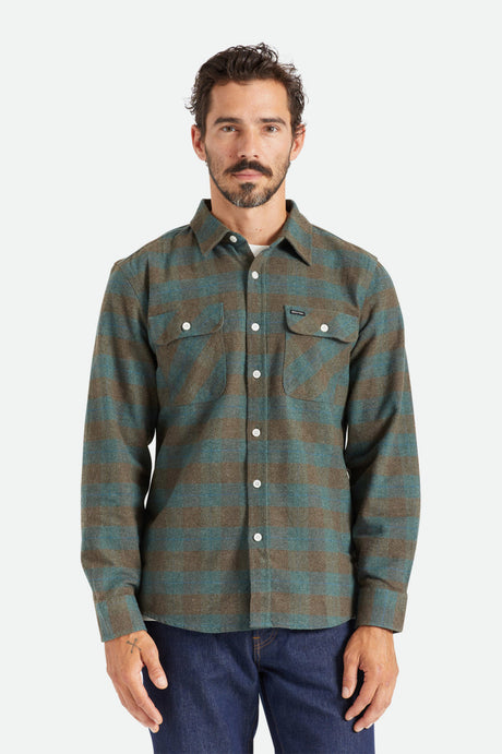 Men's Front fit | Bowery L/S Flannel - Ocean