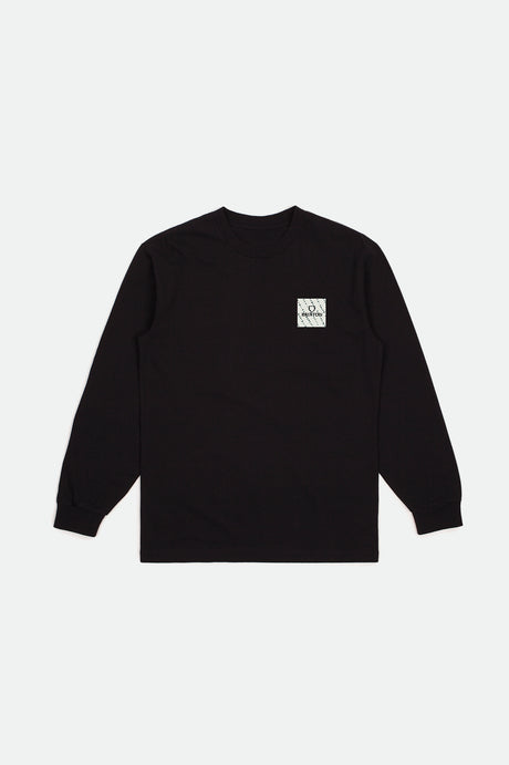 Alpha Square L/S Standard Tee - Black/Abstract