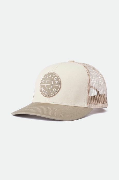 Unisex Crest Crossover MP Mesh Cap - Twig/Vanilla - Front Side