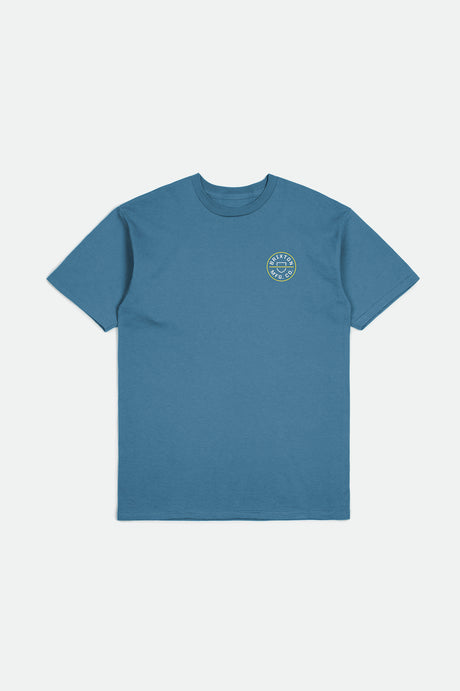 Crest II S/S Standard Tee - Cool Blue/Yellow Cab