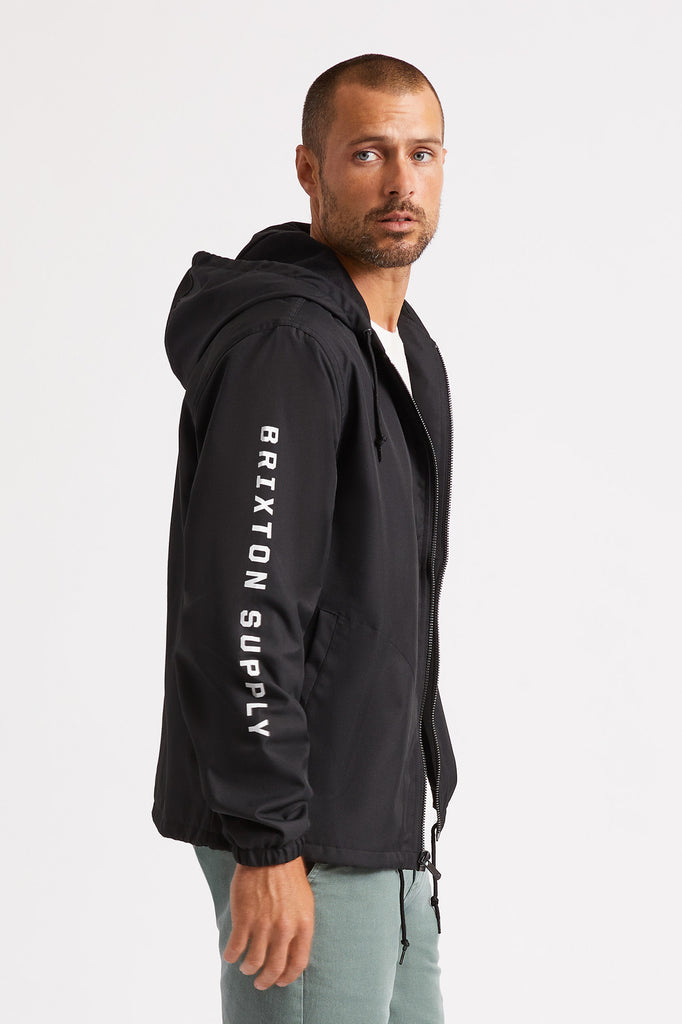 Brixton Claxton Oath Zip Hood Jacket - Black/White