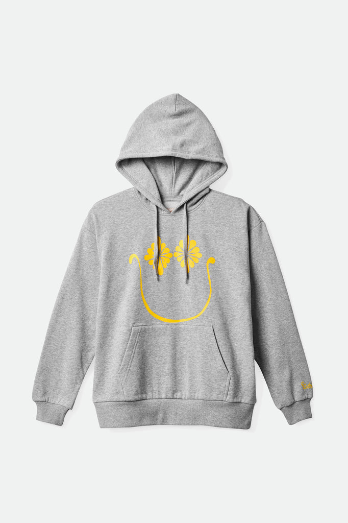 Brixton Smile King Hoodie - Heather Grey