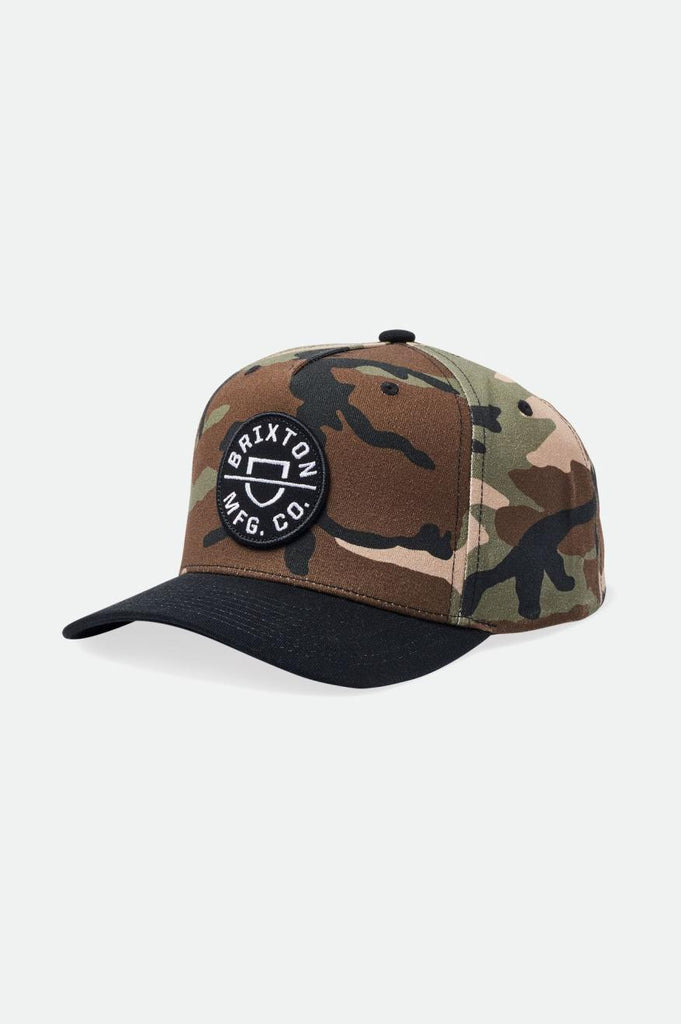 Brixton Crest MP Snapback - Camo Surplus/Black