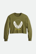 Women's Freebird Women's L/S Skimmer Tee - Military Olive - Front Side