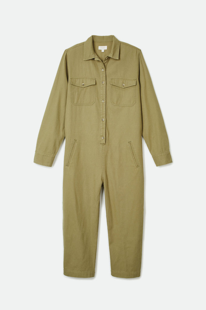 Brixton Melbourne Crop Coverall - Washed Olive