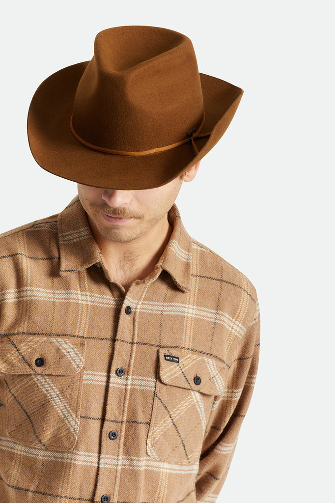 Brixton Duke Cowboy Hat - Coffee