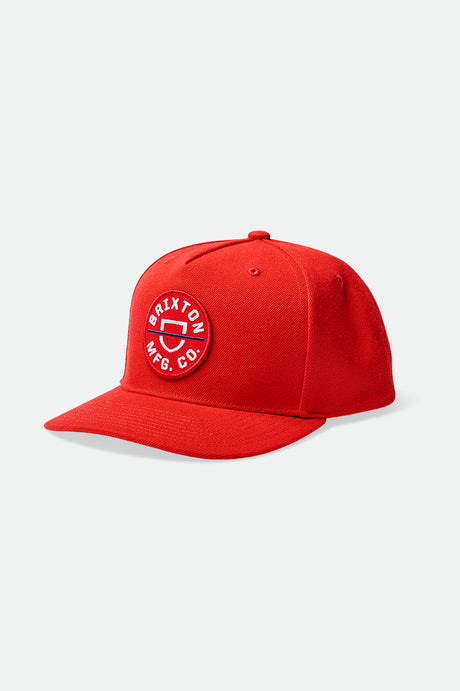 Unisex Crest C MP Snapback - Aurora Red - Front Side