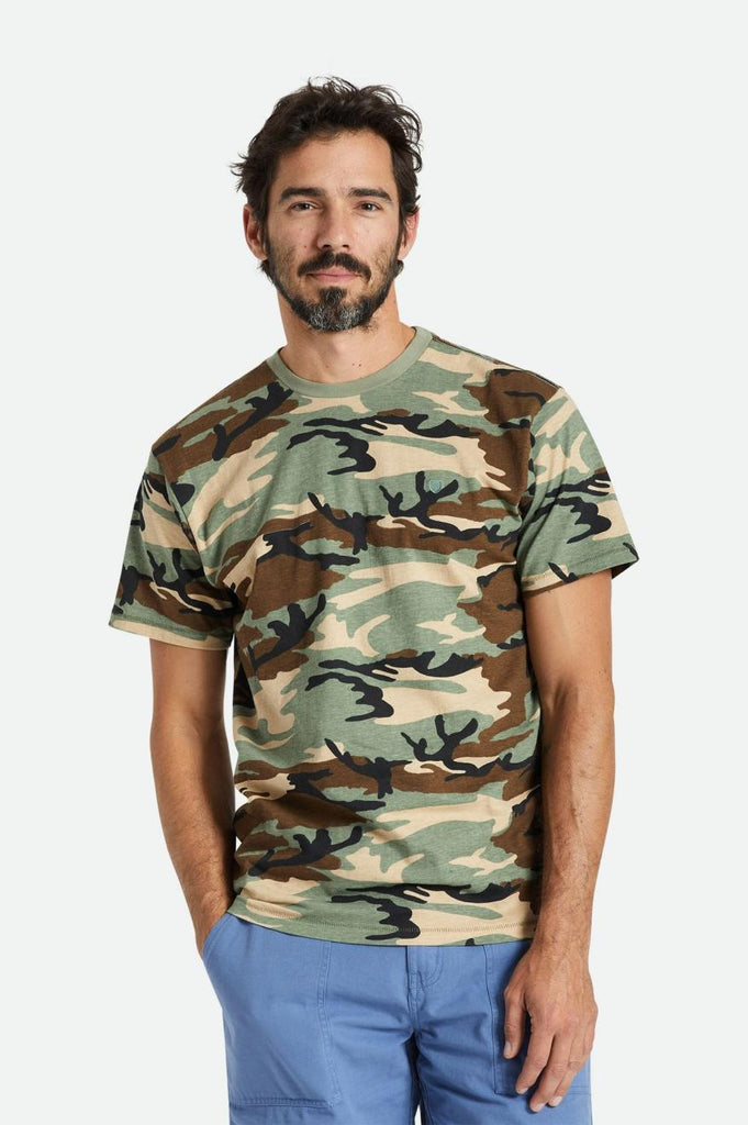 Brixton Vintage Reserve S/S Tee - Camo Vintage Wash