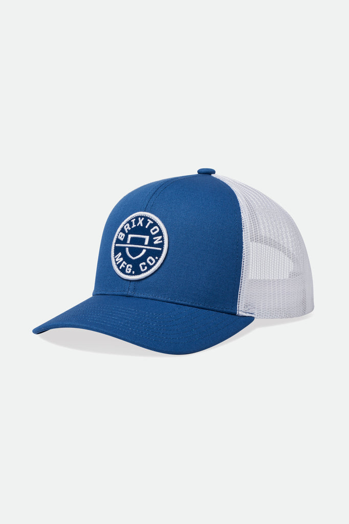 Brixton Crest NetPlus MP Trucker Hat - Joe Blue/White