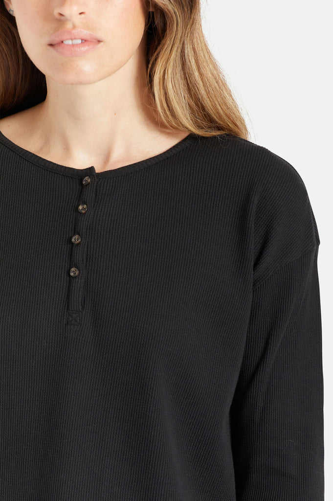 Brixton Monty L/S Henley - Black