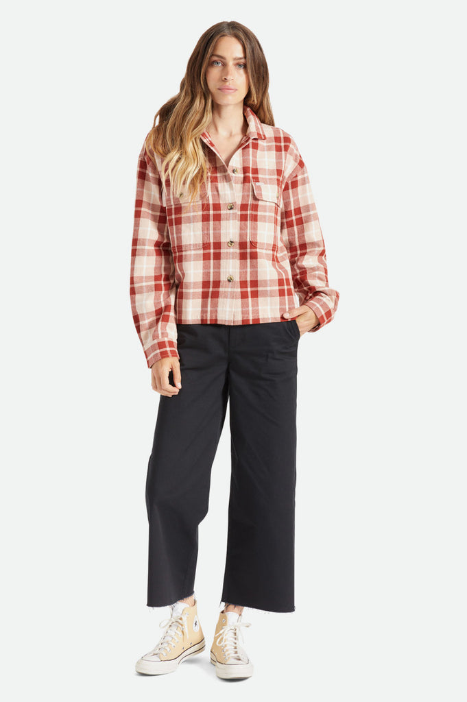 Brixton Bowery Women's L/S Flannel - Rose Dust