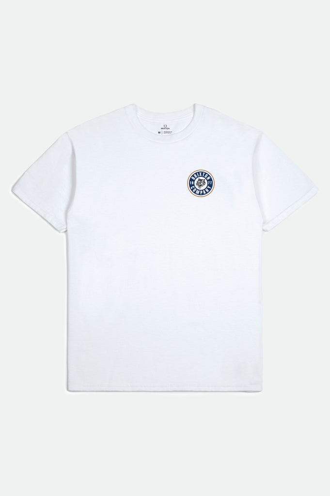 Brixton Rage S/S Standard Tee - White/Blue