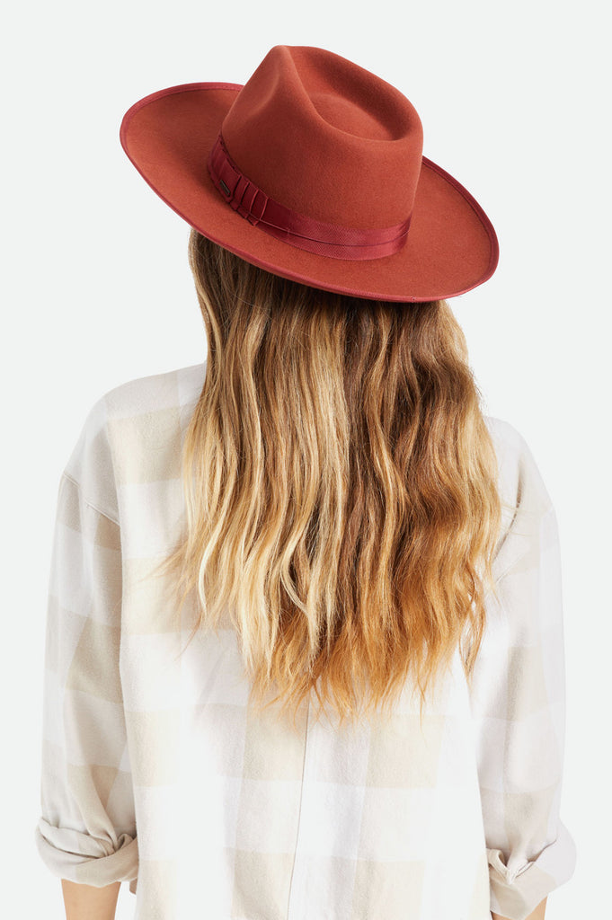 Brixton Reno Fedora - Burnt Henna