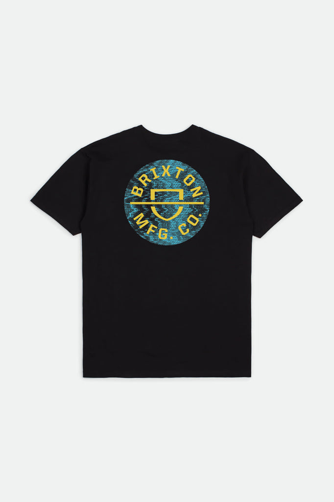 Brixton Crest II S/S Standard Tee - Black/Yellow