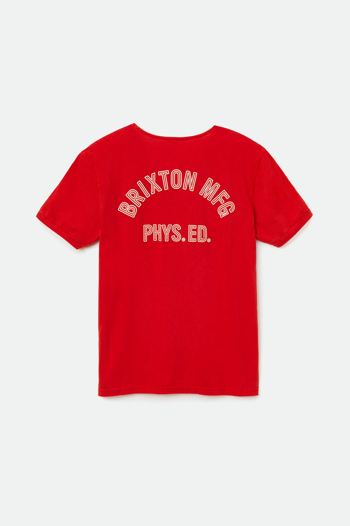 Men's Phys. Ed. Track S/S Standard Tee  - Racing Red - Back Side