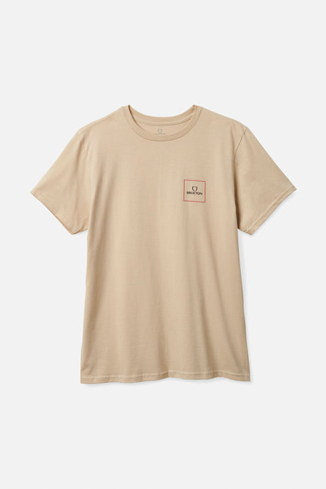 Alpha Square S/S Standard Tee - Cream/Mars Red