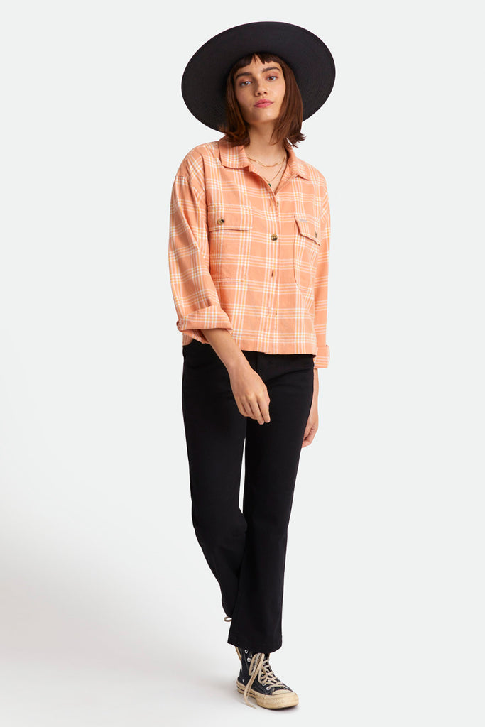 Brixton Bowery Women's Lightweight L/S Flannel - Dusty Coral