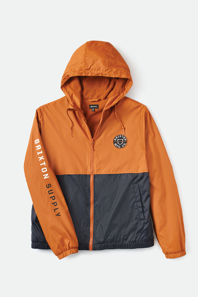 Brixton Claxton Crest Lined Hood Jacket - Caramel/Black