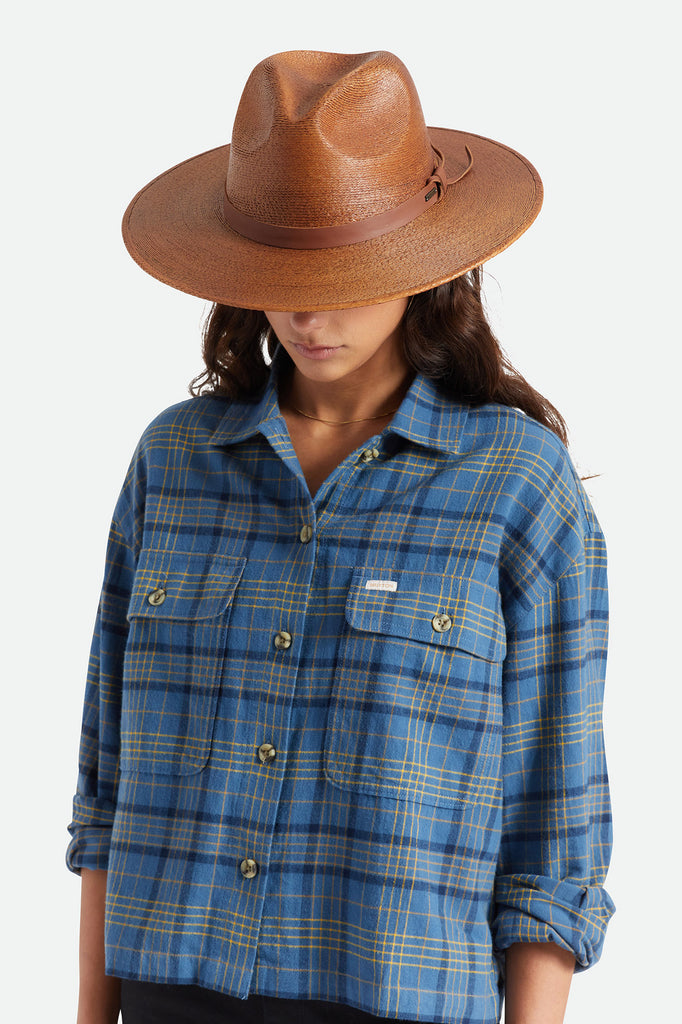 Brixton Field Proper Straw Hat - Rust