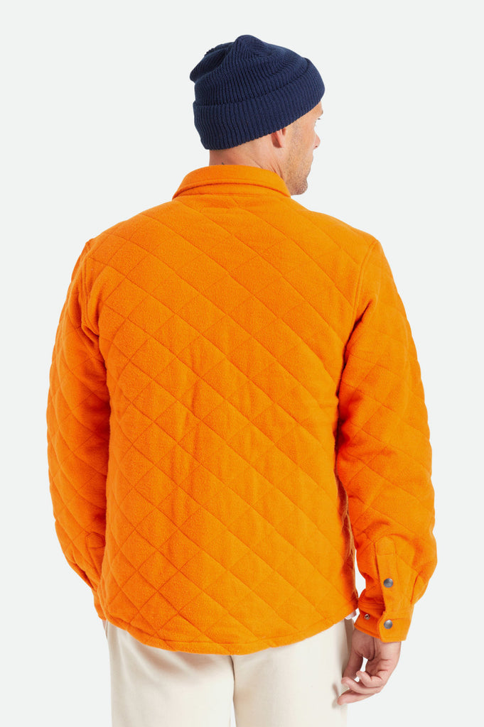 Brixton Cass Quilted Fleece Jacket - Burnt Orange