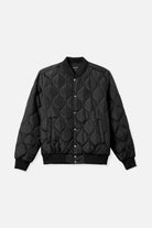 Brixton Men's Dillinger Quilted Bomber Jacket - Black | Profile