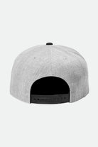 Brixton Men's Oath III Snapback - Light Heather Grey/Black | Back